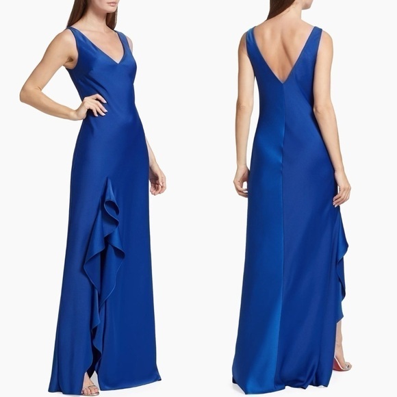 New with Tags Monique Lhuillier Satin Gown - Picture 4 of 5